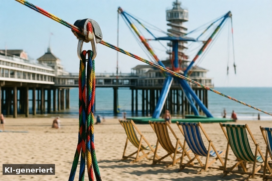 Praktische Tipps für den Besuch der Pier – De Pier Scheveningen: Zipline, Bungy Jump & Strand in Den Haag (KI-generierte Darstellung)