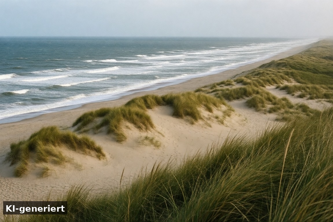 Was ihr am Sandmotor Westland erleben könnt – Sandmotor Westland: Das schwimmende Naturprojekt an der Nordsee (KI-generierte Darstellung)