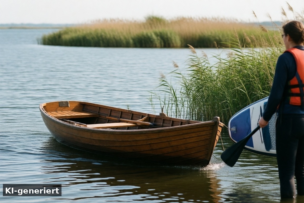 Insel-Exkursion: Die Makkumernoardwaard hautnah erleben – Veranstaltungen Makkum: SUP-Battle & wilde Insel am IJsselmeer (KI-generierte Darstellung)