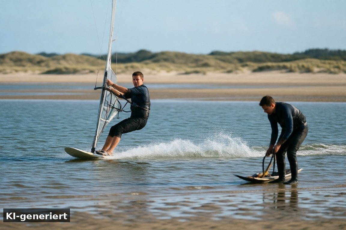 Diese zwei neuen Veranstaltungen Makkum solltest du kennen – Veranstaltungen Makkum: Windsurfen & Waddentocht im September (KI-generierte Darstellung)
