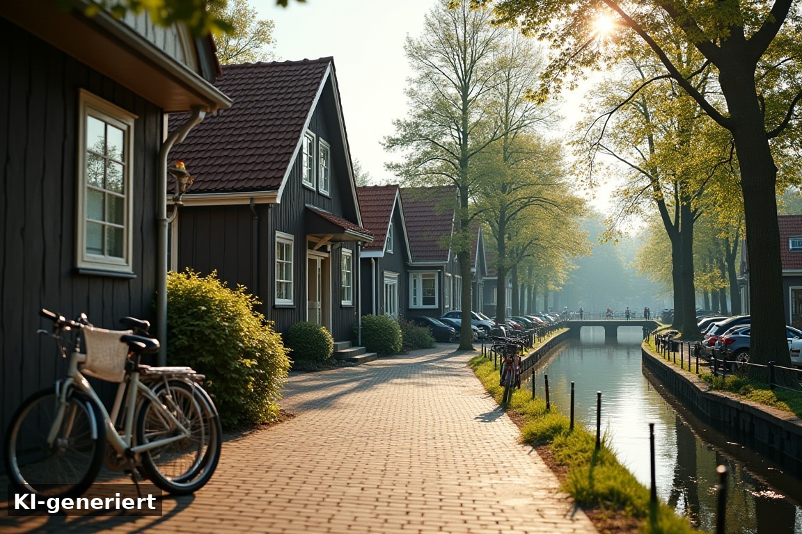 Parken – IJlst – Holzstadt und Wasserweg (KI-generierte Darstellung)