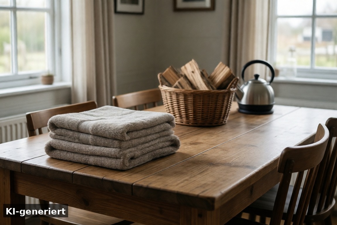 Was im Ferienhaus schon da ist – Herbstferien im Ferienhaus in Makkum: Die Packliste für Familien (KI-generierte Darstellung)