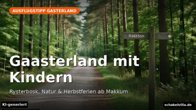 Waldweg im Rijsterbos im Gaasterland - Ausflugsziel fuer Familien ab Makkum