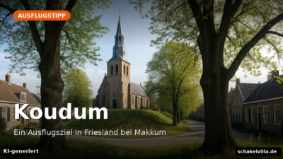Ausflug nach Koudum – Kirche auf dem Terp in Friesland (KI-generierte Darstellung)