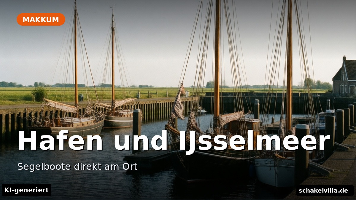 Ferienhaus Makkum: Hafen und Segelboote am IJsselmeer